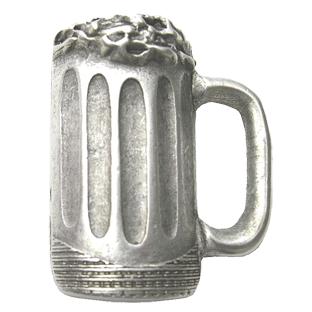 Emenee LU1283-GUN Prestige Collection Beer Mug Knob 1-7/8 inch x 1-1/2 inch in Gun Metal Cocktail Hour Series